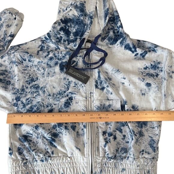 Blank NYC Blue Tie Dye Long Sleeve Zip Up Hoodie Jacket Size Large NWT - Picture 5 of 14